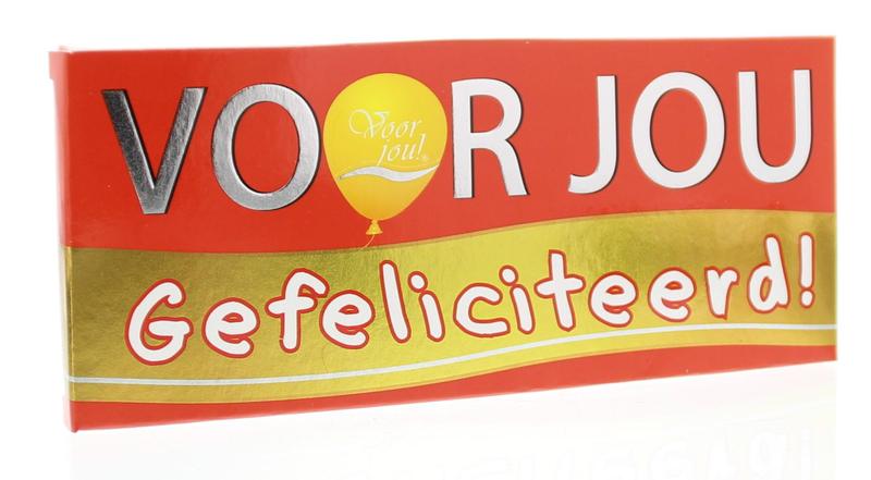 Wensreep melkchocolade voor jou! gefeliciteerd