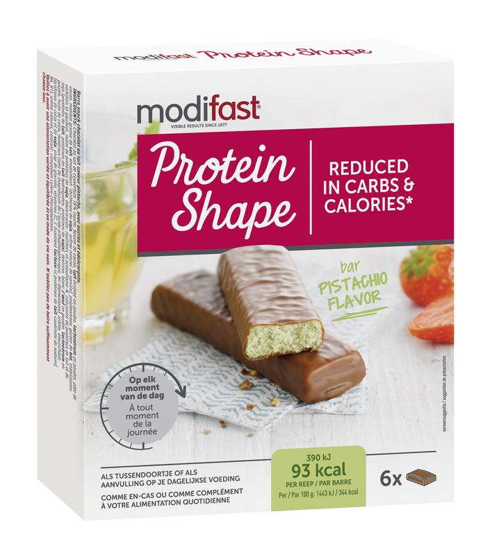 Protein shape reep chocolade/pistache