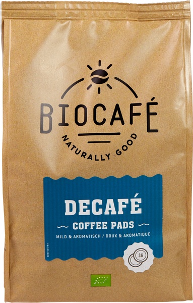 Coffee pads caffeinevrij