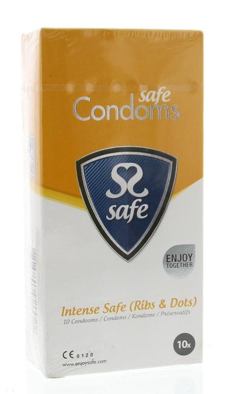 Condoom intens safe ribs dots
