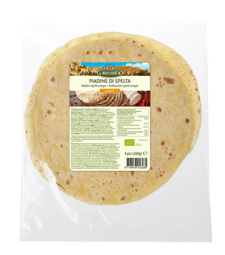 Spelt piadine wrap