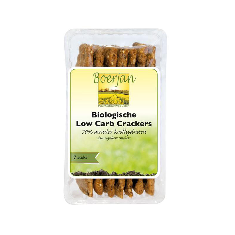 Boerjan Crackers Naturel Koolhydraatarm Bio