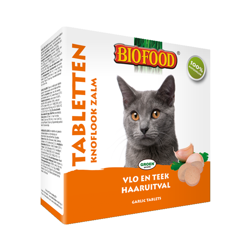 Biofood Knoflook Zalm Tabletten Kat
