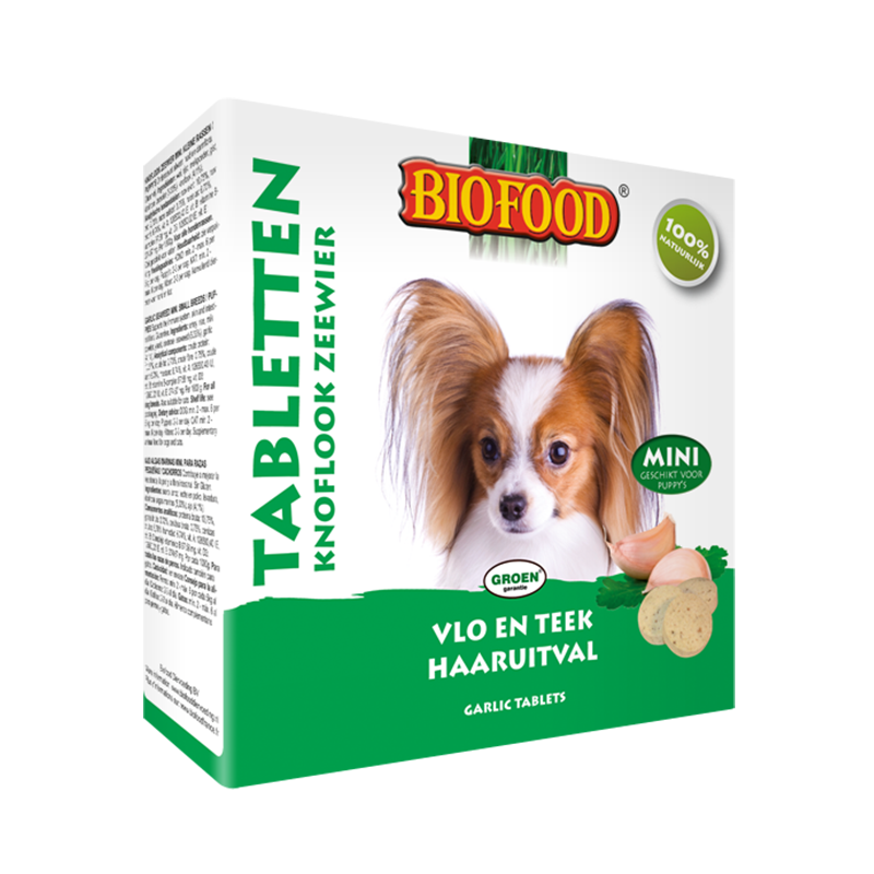 Biofood Knoflook Zeewier Mini Tabletten Hond