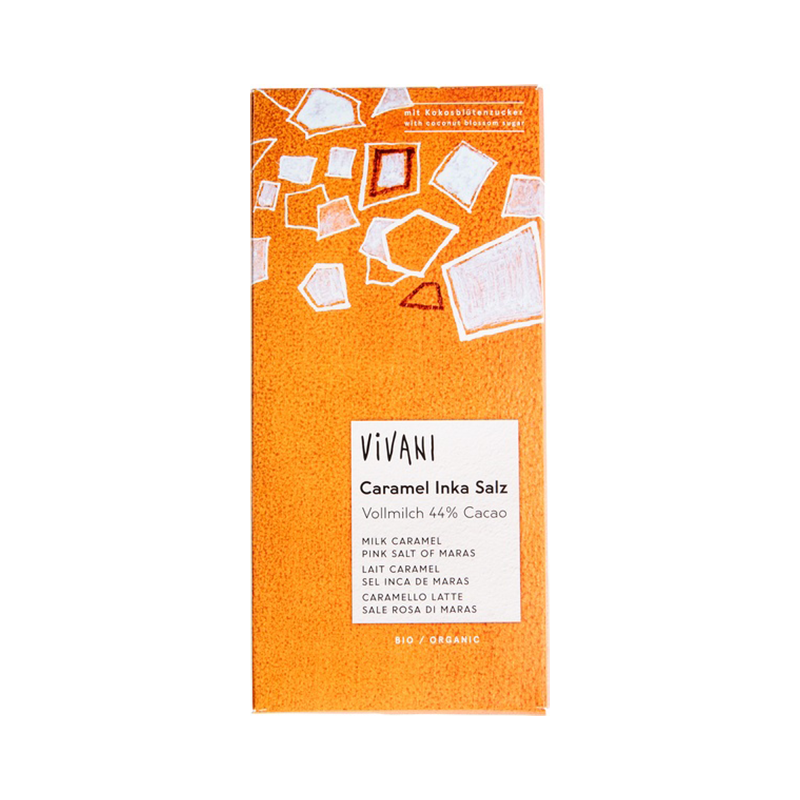 Vivani Chocolade melk caramel pink salt of Maras