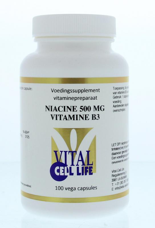 Vitamine B3 niacine 500 mg