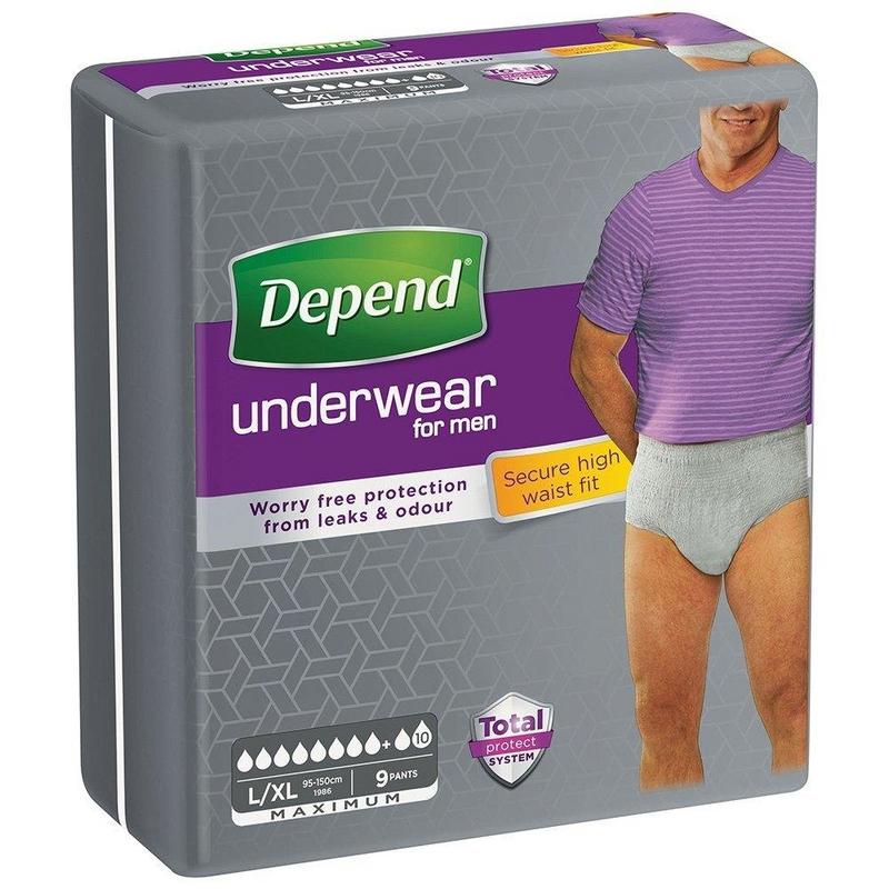 Depend Pants men max L/XL 1986