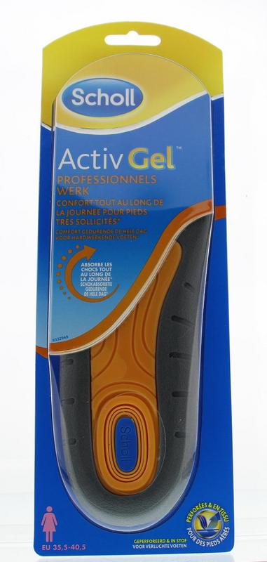 Scholl Activgel voetzolen werk vrouw