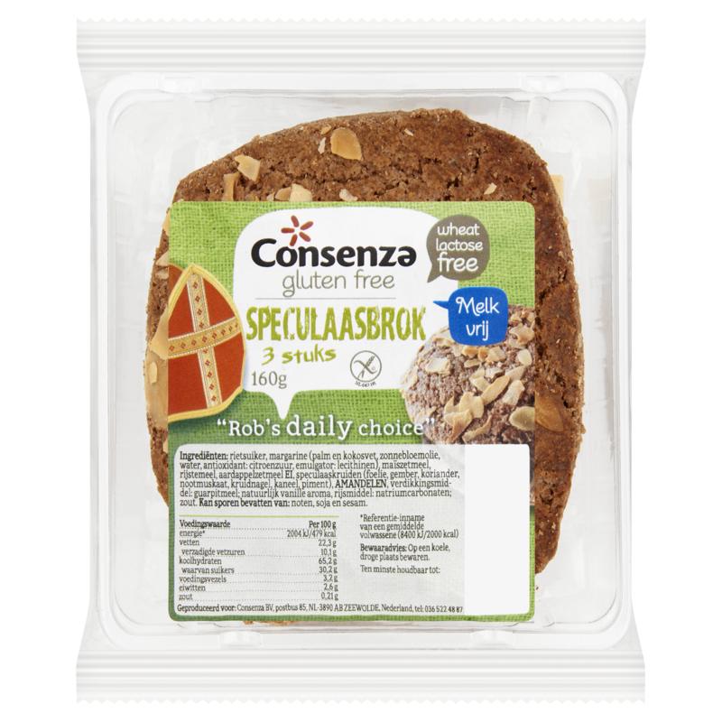 Consenza Speculaasbrokken gluten & melk vrij